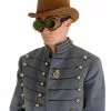 Elope Steampunk Coachman Brown Suede Costume Top Hat Adult -Bioworld Shop 290081 steampunk coachman brown suede costume top hat adult