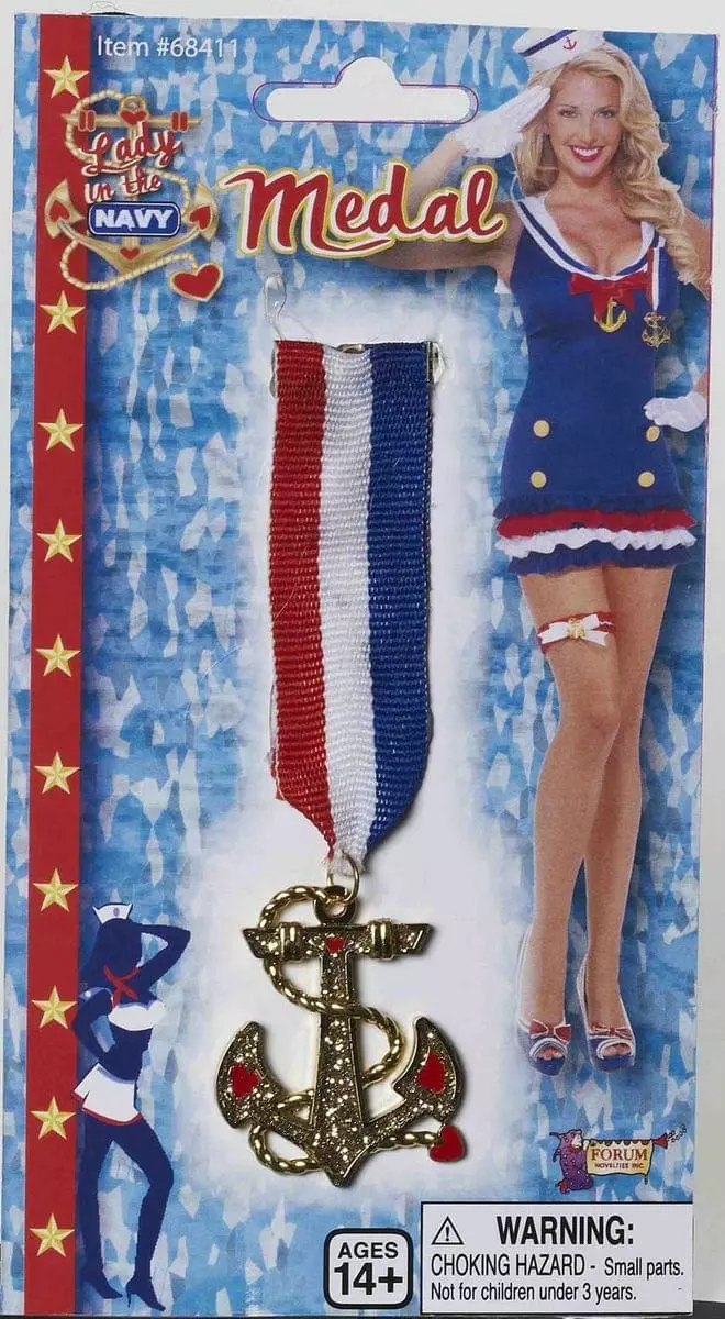 Forum Novelties Patriotic Navy Medal With Anchor Costume Accessory 3 Forum Novelties Patriotic Navy Medal With Anchor Costume Accessory