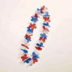 Forum Novelties Patriotic Red, White, And Blue Costume Flower Lei