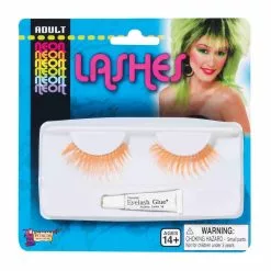 Forum Novelties Tubular Neon Orange Costume Eyelashes