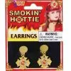 Forum Novelties Smokin' Hottie Gold Fireman Earrings -Bioworld Shop 68595 smokin hottie gold fireman earrings