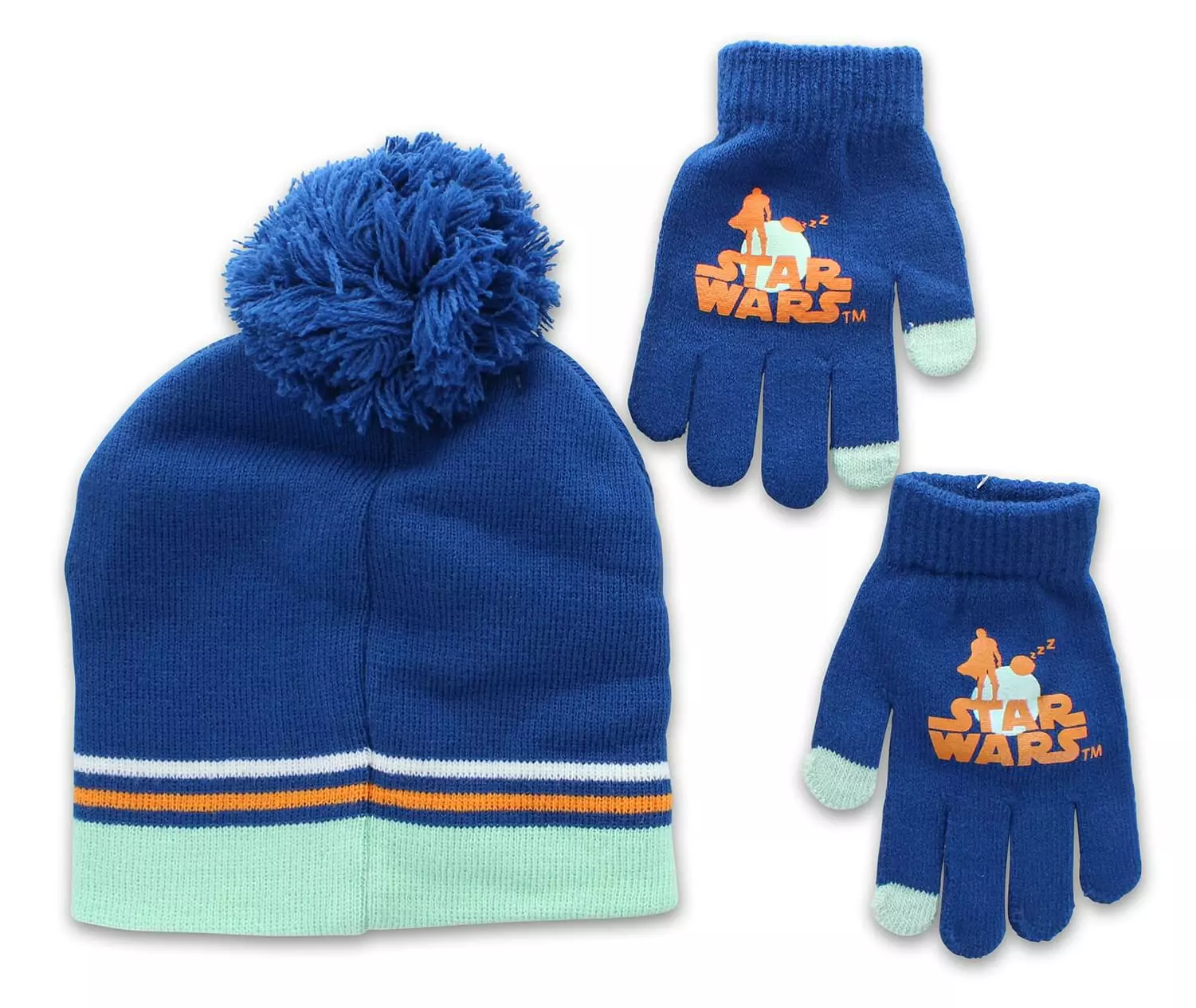 Accessory Innovations Company Star Wars The Mandalorian The Child Winter Beanie & Glove Set | Blue 4 Accessory Innovations Company Star Wars The Mandalorian The Child Winter Beanie & Glove Set | Blue - Image 2