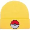 Bioworld Pokemon Poke Ball Yellow Knit Beanie | One Size -Bioworld Shop BIW 40012 CA