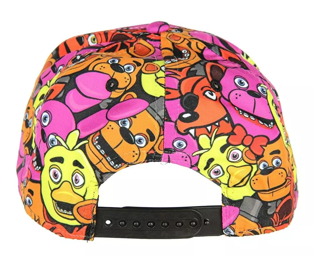Bioworld Five Nights At Freddy's Youth Freddy All-Over Print Snapback Hat 4 Bioworld Five Nights At Freddy's Youth Freddy All-Over Print Snapback Hat - Image 2