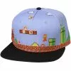 Bioworld Super Mario Bros. 8-bit Landscape Snapback Hat -Bioworld Shop BIW SB4YFISMS CA