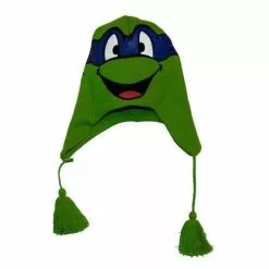 Bioworld Teenage Mutant Ninja Turtle Blue Face Leonardo Green Beanie