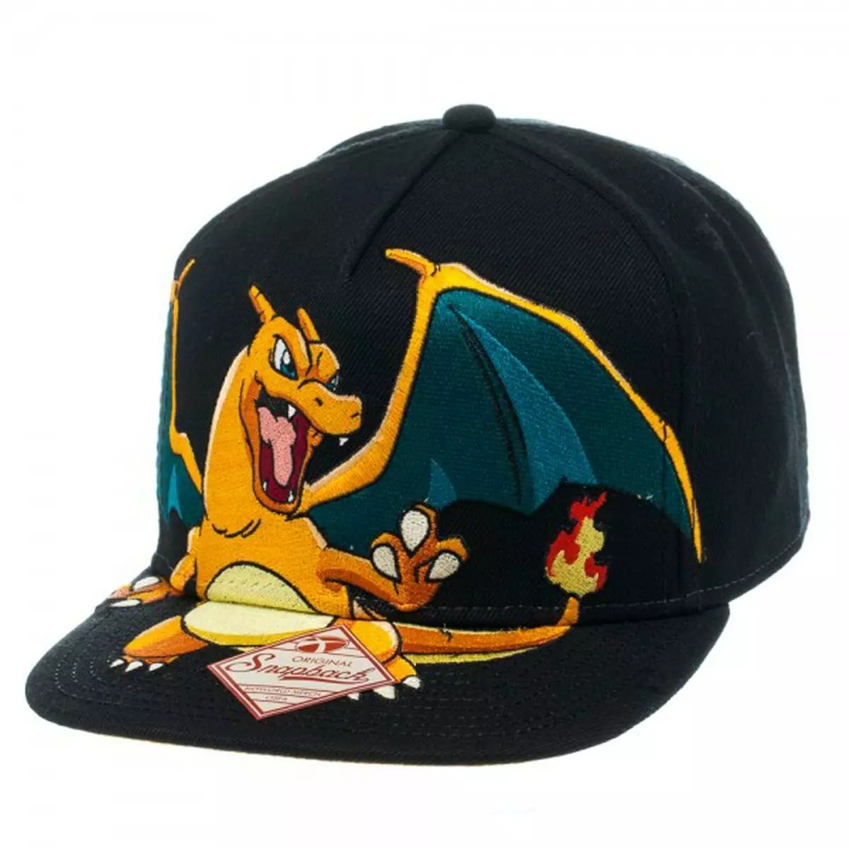 Bioworld Pokemon Charizard Black Snapback Hat 3 Bioworld Pokemon Charizard Black Snapback Hat