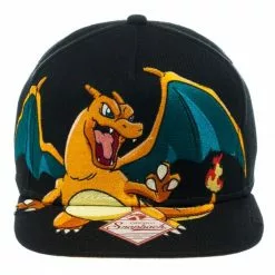 Bioworld Pokemon Charizard Black Snapback Hat 16 Bioworld Pokemon Charizard Black Snapback Hat -Bioworld Shop BIW SB1S13POK CB