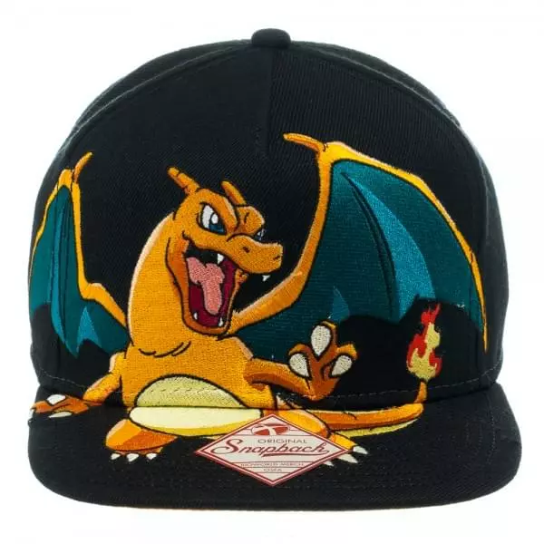 Bioworld Pokemon Charizard Black Snapback Hat 8 Bioworld Pokemon Charizard Black Snapback Hat - Image 6