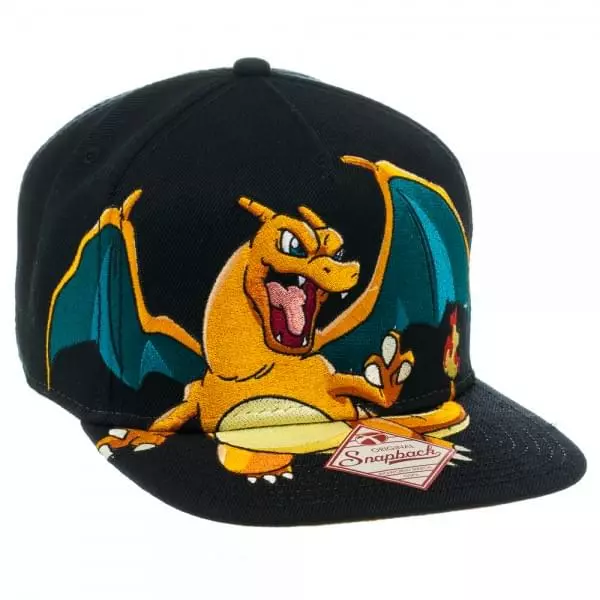 Bioworld Pokemon Charizard Black Snapback Hat 5 Bioworld Pokemon Charizard Black Snapback Hat - Image 3