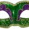 Bauer Pacific Imports Envy Petite Mardi Gras Costume Mask Gold W/Green -Bioworld Shop BPI 11112 B CA