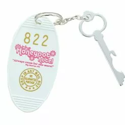 Crowded Coop, LLC Retro Motel Key Fob - Honeypot Hotel White