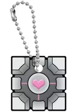 Crowded Coop, LLC Portal Original Companion Cube Key Cap Key Chain 3 Crowded Coop, LLC Portal Original Companion Cube Key Cap Key Chain