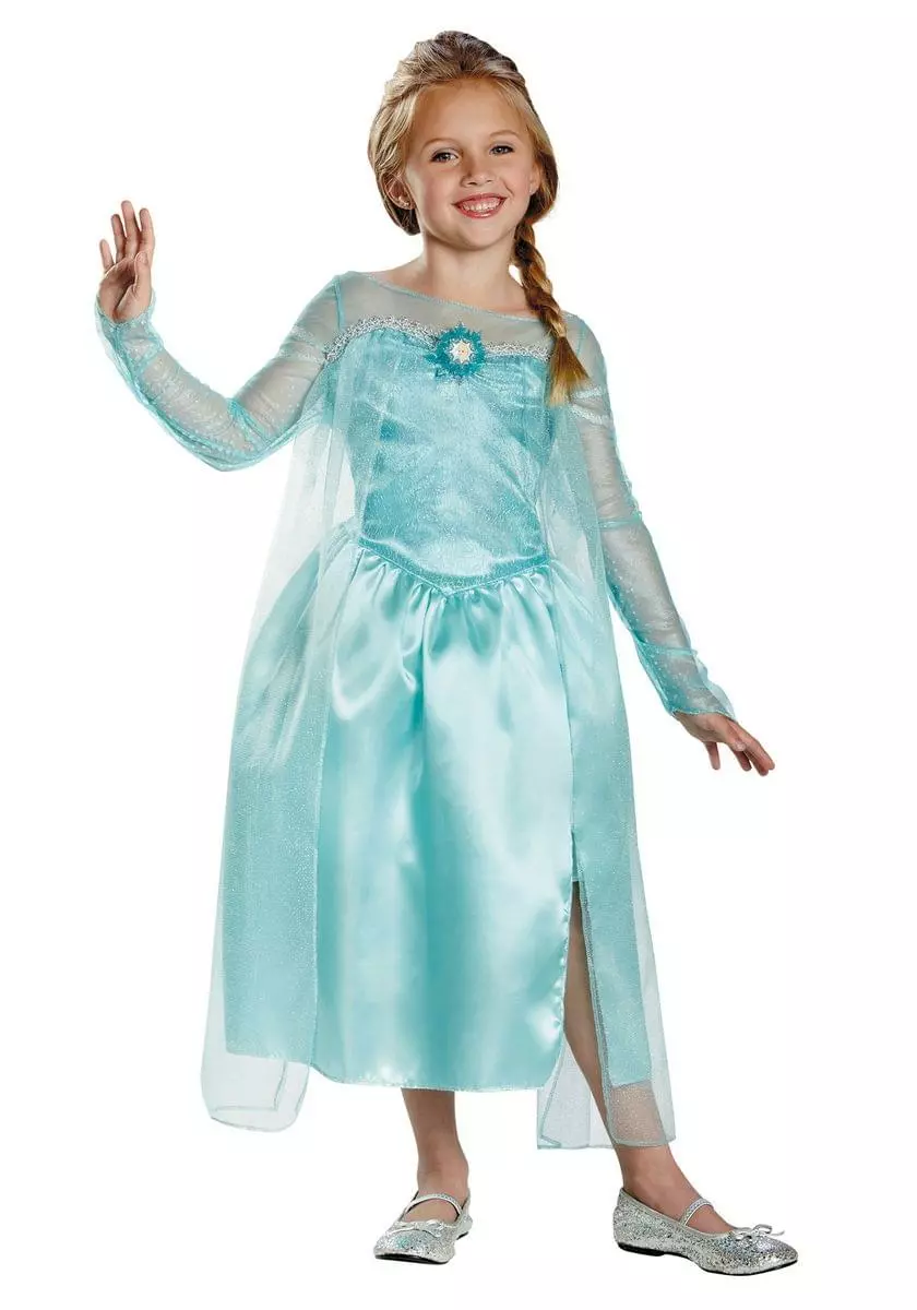 Disguise Frozen Disney Classic Elsa Snow Queen Gown Child Costume 4 Disguise Frozen Disney Classic Elsa Snow Queen Gown Child Costume - Image 2