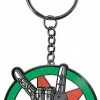 Dark Horse Comics Cyberpunk 2077 Johnny Silverhand Logo 2 Inch Enamel Keychain -Bioworld Shop DHC 3006 709 CA