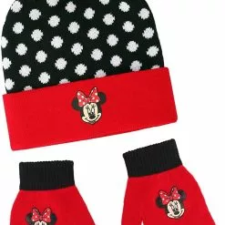 Disney Girls Minnie Mouse Winter Beanie & Glove Set