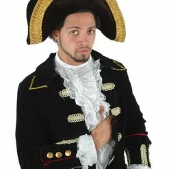 Elope Historial Tricorn Pirate Black Adult Costume Hat
