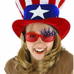Elope Patriotic USA Uncle Sam Adult Velvet Costume Hat