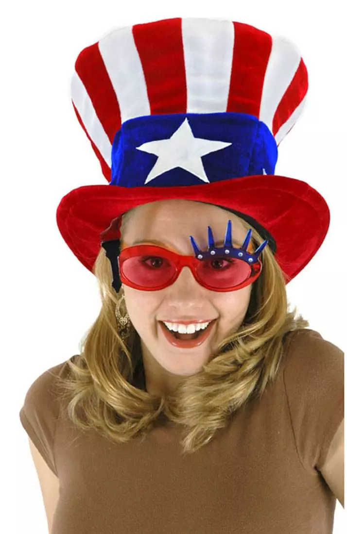 Elope Patriotic USA Uncle Sam Adult Velvet Costume Hat 3 Elope Patriotic USA Uncle Sam Adult Velvet Costume Hat