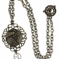 Elope Steampunk Antique Butterfly Gears Costume Necklace Adult