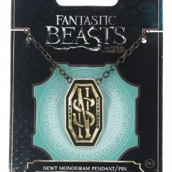 Elope Fantastic Beasts Newt's Monogram Costume Pendant Pin With Chain -Bioworld Shop ELP 543151 CC