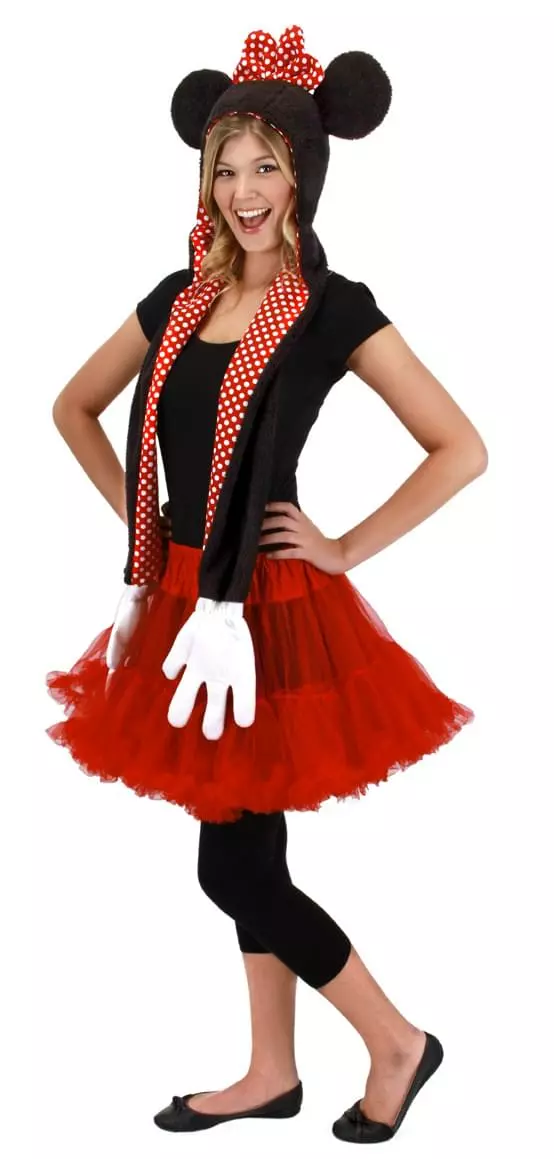 Elope Disney Minnie Mouse Hoodie Scarf Adult Costume Accessory 3 Elope Disney Minnie Mouse Hoodie Scarf Adult Costume Accessory