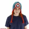 Elope The Avengers Captain America Costume Knit Laplander Hat -Bioworld Shop ELP 250738 CA
