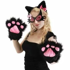 Elope Pretty Kitty Costume Glasses Adult: Black & Pink