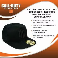 Exquisite Gaming Call Of Duty Black Ops 4 Embossed Shield Logo Adjustable Adult Snapback Cap -Bioworld Shop EXG GKCOCD300057 CGR