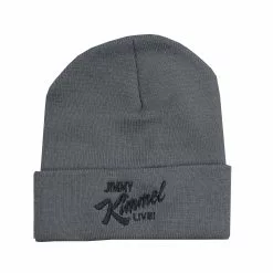 Eye-Dye Jimmy Kimmel Live! 12 Inch Charcoal Knit Cuff Beanie | Adult One Size