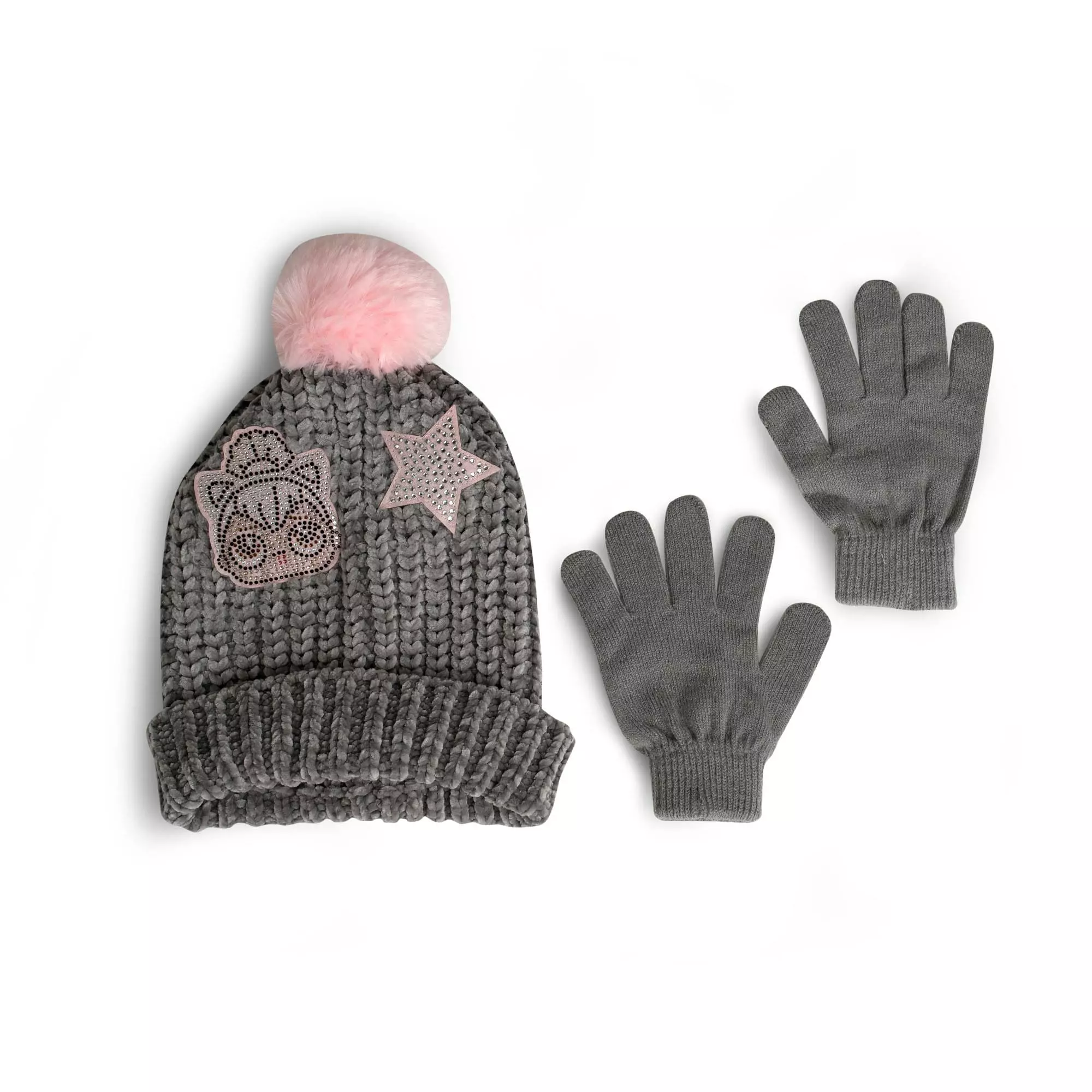 Fashion Accessory Bazaar LLC LOL Surprise Dolls Girls Winter Beanie & Glove Set | Grey 3 Fashion Accessory Bazaar LLC LOL Surprise Dolls Girls Winter Beanie & Glove Set | Grey