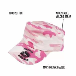 Toynk Master Builder Camo Hat | Pink & Cream Cap | Adjustable Size -Bioworld Shop FCM 01267 CE