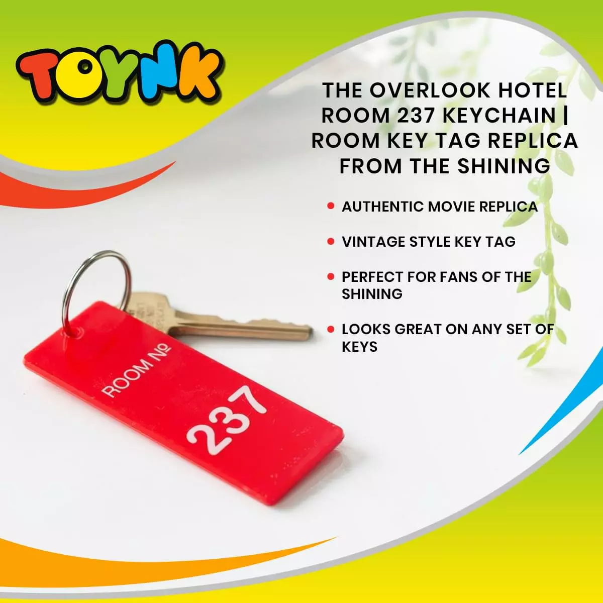 Toynk The Overlook Hotel Room 237 Keychain | Room Key Tag Replica From The Shining 7 Toynk The Overlook Hotel Room 237 Keychain | Room Key Tag Replica From The Shining - Image 5