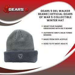 Toynk Gears 5 Del Walker Beanie | Official Gears Of War 5 Collectible Winter Hat 13 Toynk Gears 5 Del Walker Beanie | Official Gears Of War 5 Collectible Winter Hat -Bioworld Shop FCM GOWBEANIE CGR