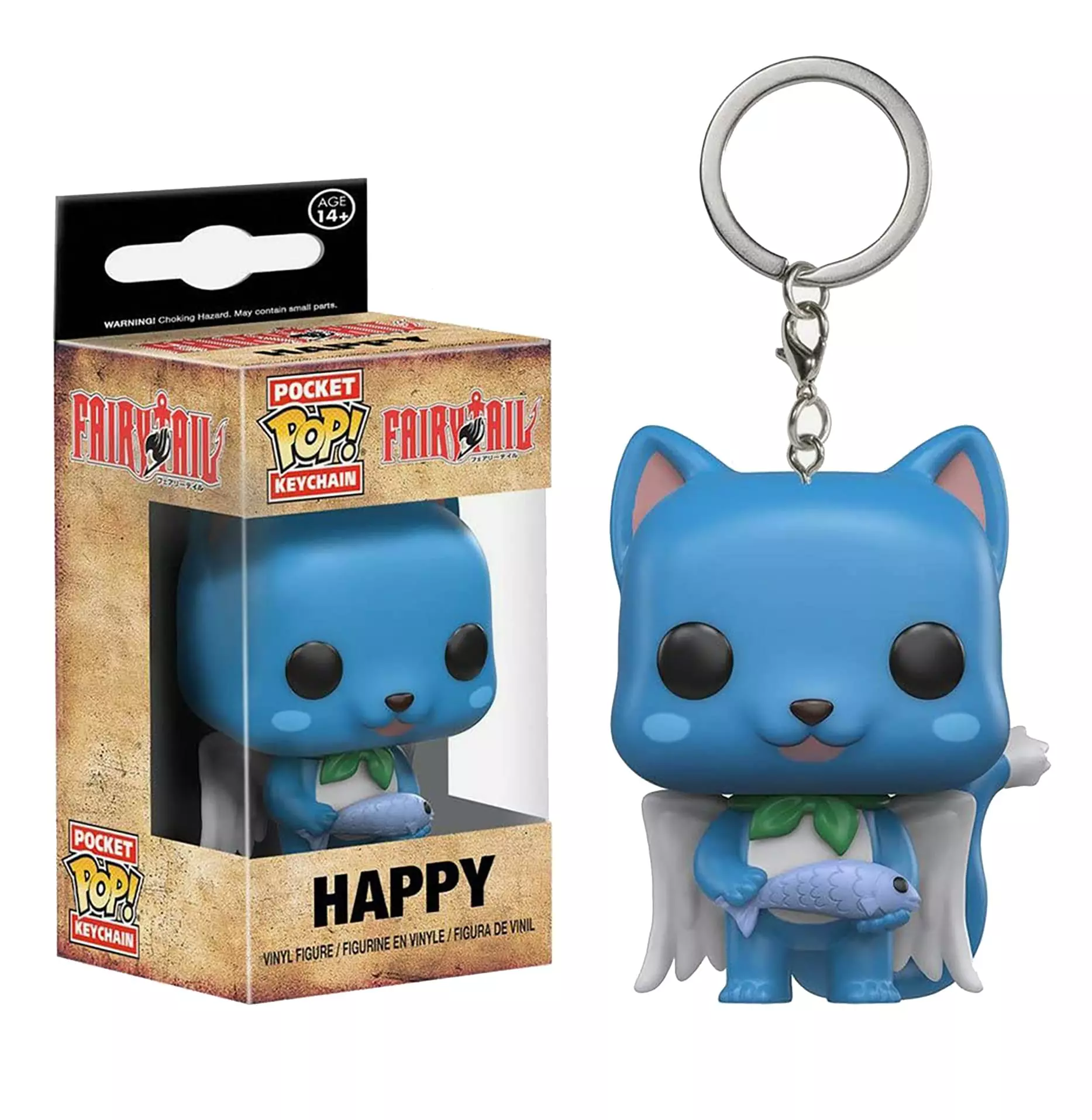 Fairy Tail Funko POP Keychain Vinyl Figure | Happy 3 Fairy Tail Funko POP Keychain Vinyl Figure | Happy