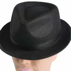 Forum Novelties Black Hip Hop Felt Fedora Adult Costume Hat