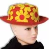 Forum Novelties Red And Yellow Daisy Clown Derby Hat Adult Costume Accessory -Bioworld Shop FRM 65599 CA