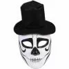 Forum Novelties Day Of The Dead Formal Skull Costume Mask With Hat Adult Men -Bioworld Shop FRM 76090 CA
