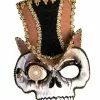Forum Novelties Sir Steampunk Skull Half Mask Brown Hat -Bioworld Shop FRM 77768 CA a0ed91eb 861b 4484 97ff 475c25441fce