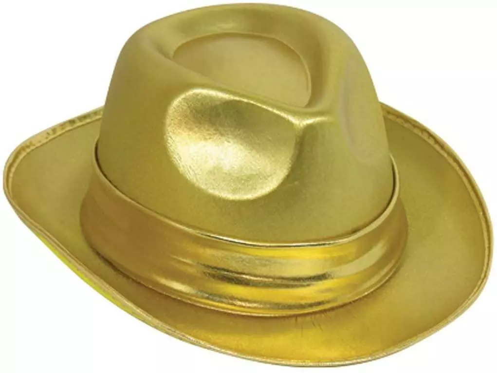 Forum Novelties Gold Lame Fedora Adult Costume Hat, One Size 3 Forum Novelties Gold Lame Fedora Adult Costume Hat, One Size