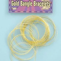 Forum Novelties 50 Gold Bangle Costume Bracelets