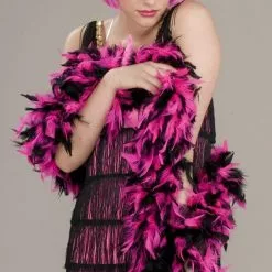 Forum Novelties Pink & Black Flapper Roaring 20's Adult Costume Boa