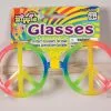 Forum Novelties 60's 70's Hippie Rainbow Peace Sign Costume Glasses -Bioworld Shop FRM 64066 Ca