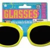Forum Novelties Yellow Neon Square Costume Glasses -Bioworld Shop FRM 64132 Ca