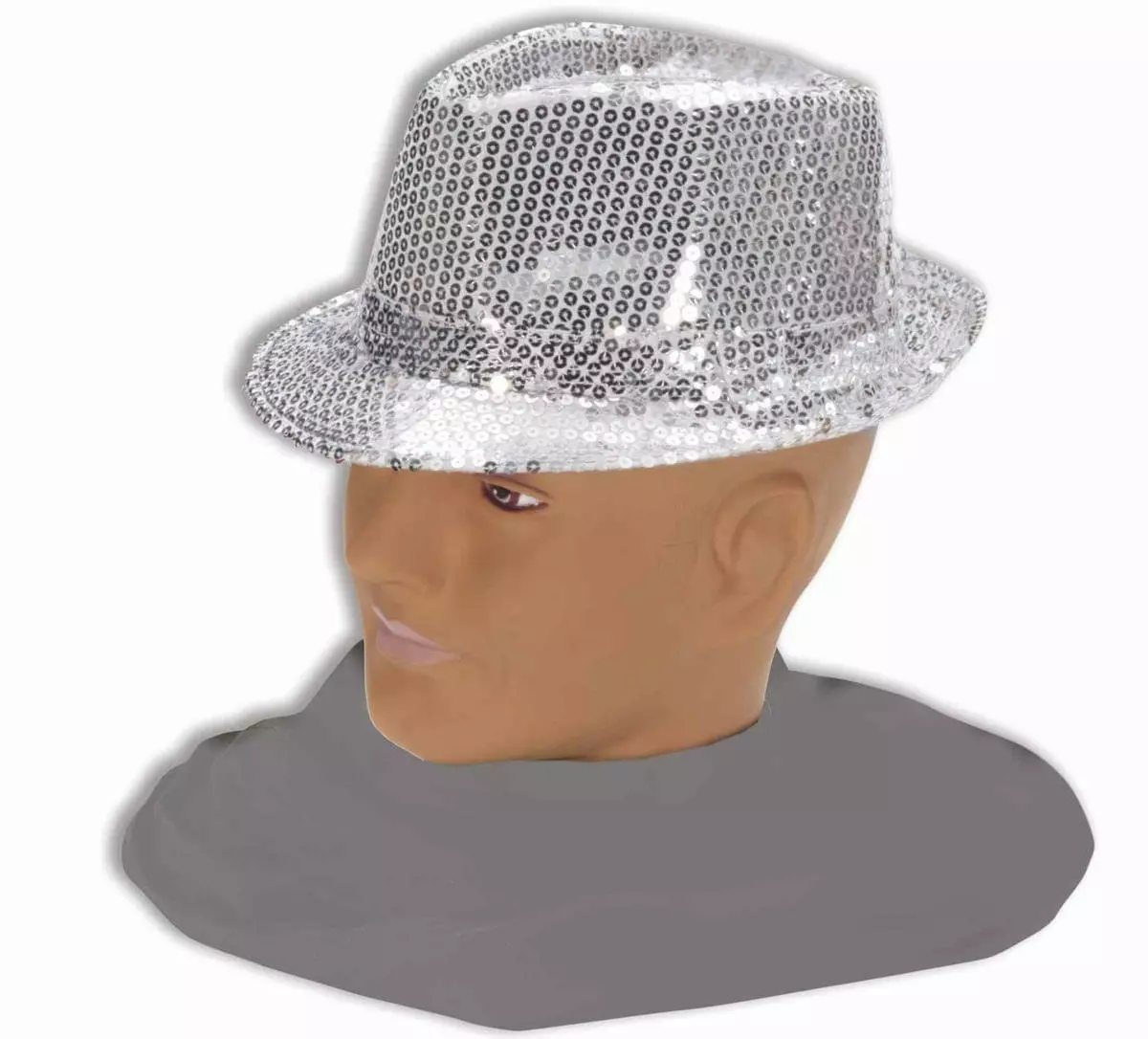 Forum Novelties Silver Sequin Fedora Adult Costume Hat 3 Forum Novelties Silver Sequin Fedora Adult Costume Hat