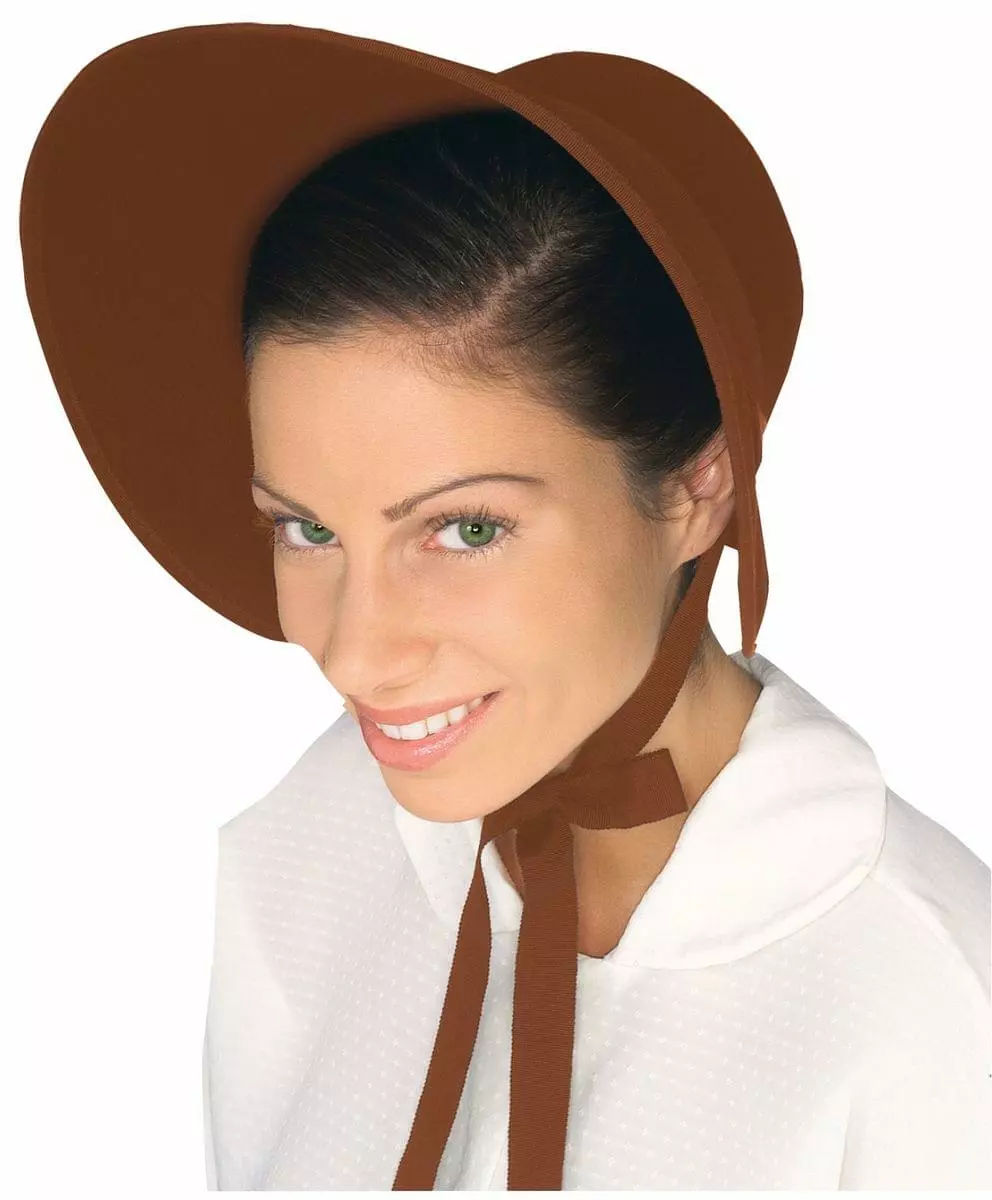 Forum Novelties Colonial Felt Bonnet Costume Hat Adult: Brown 3 Forum Novelties Colonial Felt Bonnet Costume Hat Adult: Brown