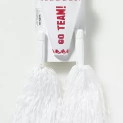 Forum Novelties Cheerleader Pom Pom & Megaphone Costume Accessory Set: White