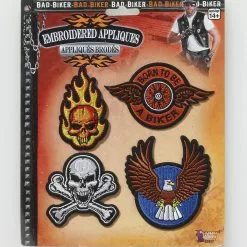 Forum Novelties Biker Embroidered Applique 4 Pack Costume Accessory