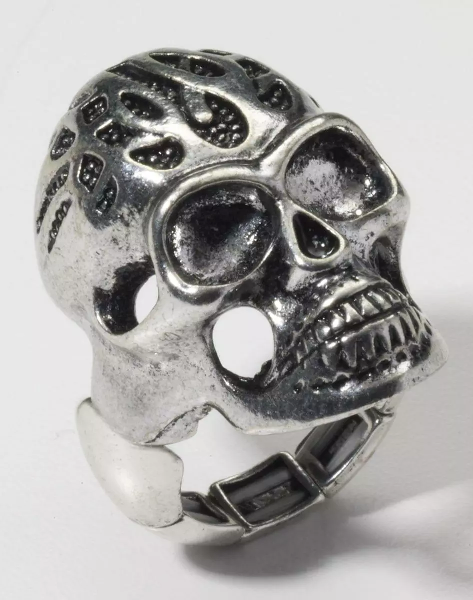 Forum Novelties Biker Skull Ring Costume Jewelry Adult 3 Forum Novelties Biker Skull Ring Costume Jewelry Adult
