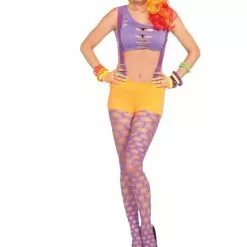 Forum Novelties Club Candy Wide Fishnet Pantyhose Costume Hosiery Adult: Purple